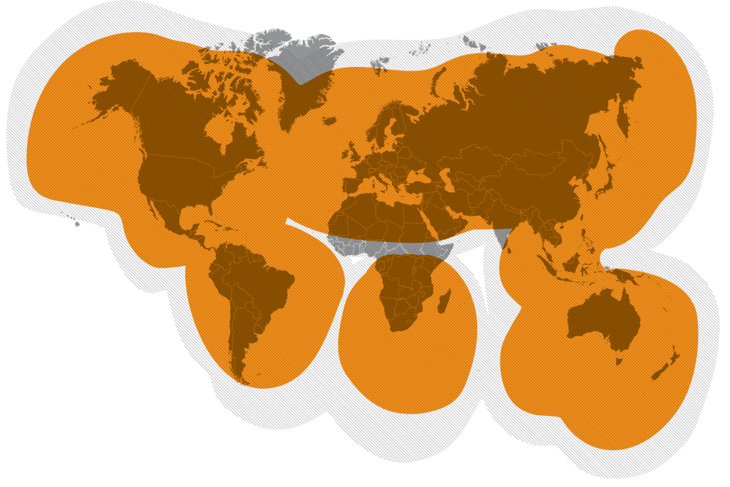 Globalstar Simplex coverage map
